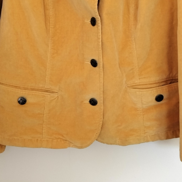 Corduroy Figure Flattering Yellow Jacket 20W Stretch Office Travel - Picture 3 of 7